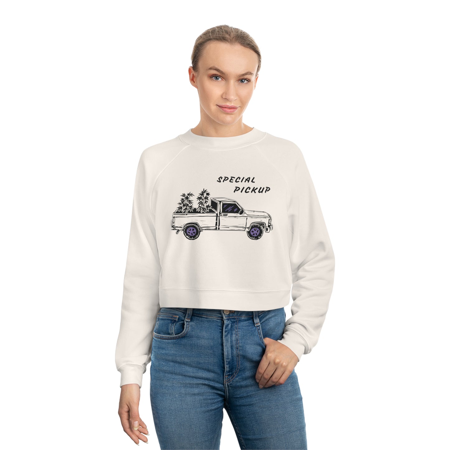 Special Pickup Women's Cropped Fleece Pullover